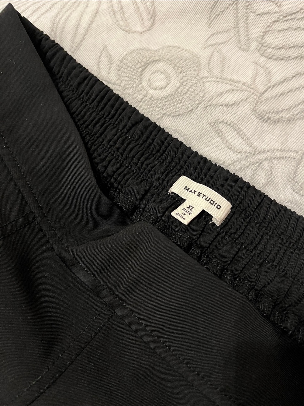 Max Studio Women’s XLBlack Elastic-Waist Dress Pants, Size